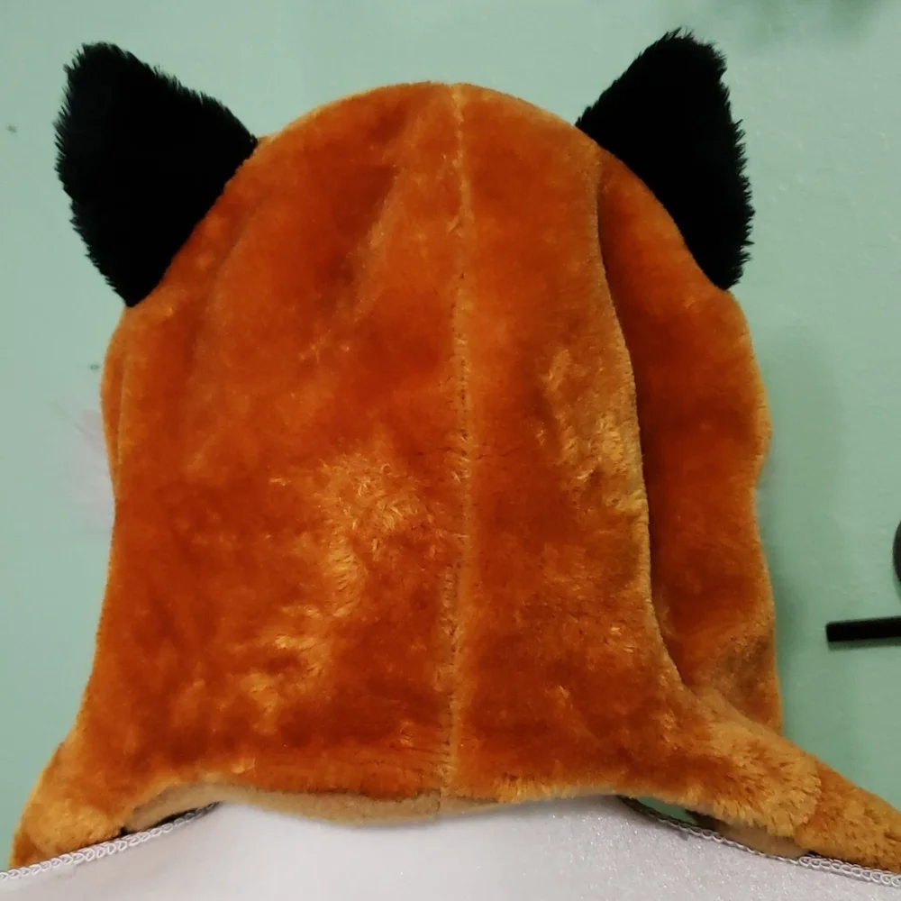 FOX head, ears, hands warm beanie